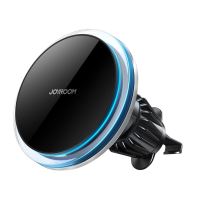 Držák do auta / MagSafe kompatibilní nabíječka JOYROOM - do ventilační mřížky - stříbrný / průhledný Držák do auta / MagSafe kompatibilní nabíječka JOYROOM - do ventilační mřížky - stříbrný / průhledný