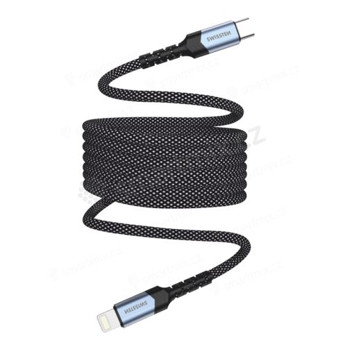 Nabíjecí kabel SWISSTEN MagMagic - samonavíjecí - tkanička - 1m