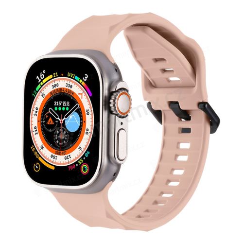 Řemínek pro Apple Watch Ultra 49mm / 45mm / 44mm / 42mm - vlnkový - silikonový