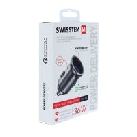 Autonabíječka / adaptér SWISSTEN - 30W - kovová - mini provedení - černá (3)