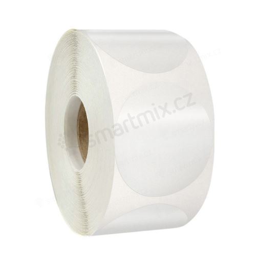 Kulaté samolepky na dárky / obaly - 38mm - role 500 kusů - průhledné