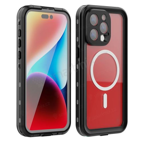 Kryt SHELLBOX DOT s MagSafe pro Apple iPhone 15 Pro Max - voděodolný - černý