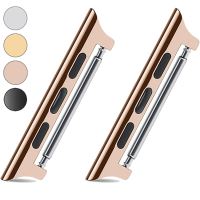 Sada kovových úchytů / spon pro uchycení 24mm řemínku Apple Watch 45mm / 44mm / 42mm - černé (1)