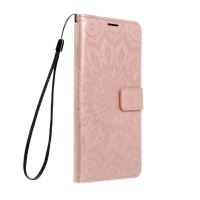Pouzdro MEZZO Book pro Apple iPhone 16e / 17e - mandala - Rose Gold růžový