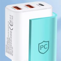 30W EU adaptér / nabíječka WOZINSKY - USB-C + 2x USB-A - bílá (4)