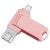 USB Flashdisk pro Apple iPhone / iPad a další zařízení - USB-A / USB-C / Lightning - kovový - 128GB - růžový