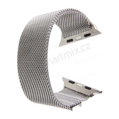 Řemínek pro Apple Watch 44mm Series 4 / 42mm 1 2 3 - magnetický - nerez