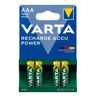 Baterie nabíjecí VARTA R3 1000mAh - AAA - NiMH 1,2V - sada 4 kusů Baterie nabíjecí VARTA R3 1000mAh - AAA - NiMH 1,2V - sada 4 kusů