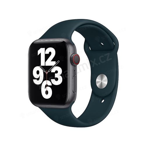 Originální řemínek M/L pro Apple Watch 49mm / 46mm / 45mm / 44mm / 42mm - silikonový - jezerně zelený