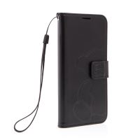 Pouzdro MEZZO Book pro Apple iPhone 16e / 17e - medvídek - černý