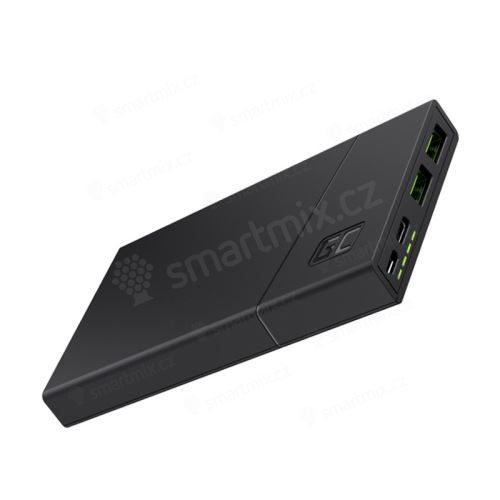Externí baterie / power bank GREENCELL PowerPlay10 - 10000 mAh - 2x USB + USB-C - černá
