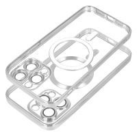 Pouzdro ELECTRO MAG COVER kompatibilní s MagSafe pro IPHONE 13 stříbrné (1)