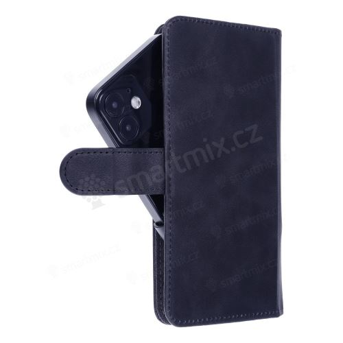Univerzální pouzdro typu kniha COMMON velikosti M pro SAMSUNG S21 / NOTE / NOTE 2 / NOTE 3 / S10 / HUAWEI P30 Lite / P9 / P9 Lite / SONY XPERIA Z3 / Z4 / Z5 tmavě modré