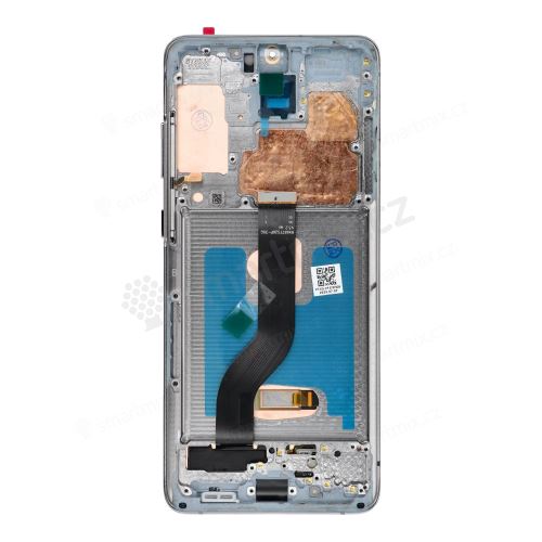 LCD displej pro SAMSUNG S20 Plus Grey SOFT OLED s rámečkem
