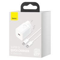 2v1 nabíjecí sada BASEUS pro Apple MacBook / iPad - EU adaptér + kabel USB-C 1m - 25W (17)