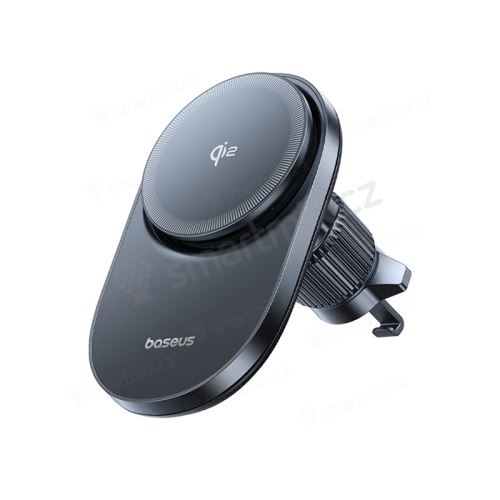 Držák do auta BASEUS PrimeTrip VC1 Pro - Qi2 bezdrátové nabíjení - do ventilační mřížky - černý