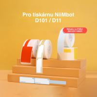 Rolička do termotiskárny NIIMBOT D101 / D11 - samolepky 25 x 50mm - 130ks - růžové (2)