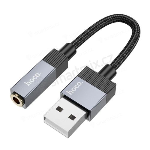 Adaptér AUX USB A (samec) na Jack 3,5 mm (samice) Hoco UPA32D černý