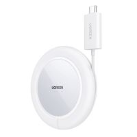 Bezdrátová nabíječka UGREEN pro Apple iPhone - podpora MagSafe / Qi - držák kabelu - bílá Bezdrátová nabíječka UGREEN pro Apple iPhone - podpora MagSafe / Qi - držák kabelu - bílá