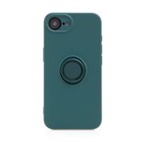 Kryt SILICONE RING pro Apple iPhone 16e - stojánek / prsten - zelený