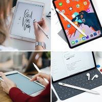 Dotykové pero / stylus - aktivní provedení + Pencil kompatibilní - podpora přítlaku - bílé (5)