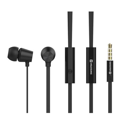 Sluchátka SWISSTEN s mikrofonem pro Apple iPhone / iPad / iPod a další zařízení
