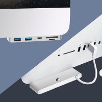 Redukce / hub pro Apple iMac - USB-A na 2x USB-A 3.0 + SD + Micro SD - kovová - šedá (9)