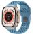 Řemínek pro Apple Watch 46mm / 49mm / 45mm / 44mm - silikonový - pletený - tmavě modrý