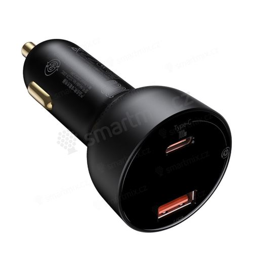 Autonabíječka BASEUS - USB + USB-C - 100W rychlé nabíjení - šedá