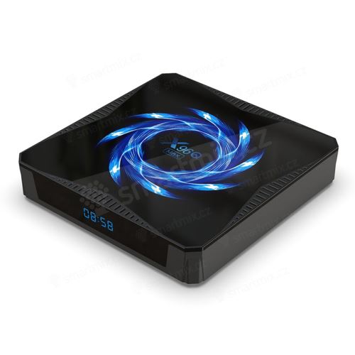 TV box Android 10 - Wifi + HDMI + 3x USB + 3,5mm jack + ethernet + TOSlink - chytrá TV - 4 / 64GB - černý