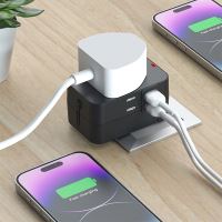 Cestovní adaptér WOZINSKY - EU / US / AUS / UK + 2x USB-A - 24W - černý (4)