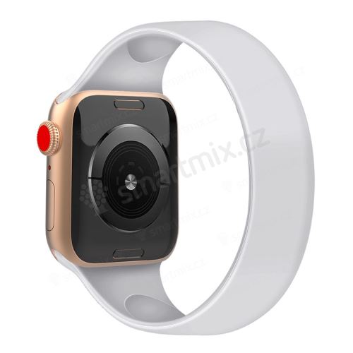 Řemínek pro Apple Watch 40mm Series 4 / 5 / 6 / SE / 38mm 1 / 2 / 3 - bez spony - silikonový - velikost L