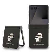 Karl Lagerfeld PU Saffiano Karl and Choupette Zadní Kryt pro Samsung Galaxy Z Flip 7 Black Karl Lagerfeld PU Saffiano Karl and Choupette Zadní Kryt pro Samsung Galaxy Z Flip 7 Black