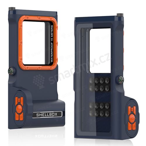 Pouzdro vodotěsné SHELLBOX pro Apple iPhone - univerzální - Bluetooth - do 15m hloubky (IPX8) - černé