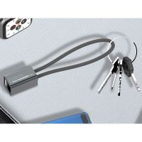 Synchronizační a nabíjecí kabel LDNIO - USB-A - Lightning - tkanička - klíčenka - 0,25m (1)