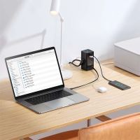Nabíjecí stanice BASEUS pro Apple - USB-C + USB-A - USB-C kabel + 2x EU schuko - 65W - černá (2)
