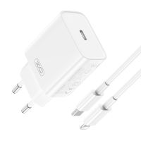 2v1 nabíjecí sada XO 20W pro Apple zařízení - EU adaptér a kabel USB-C / Lightning - bílá 2v1 nabíjecí sada XO 20W pro Apple zařízení - EU adaptér a kabel USB-C / Lightning - bílá