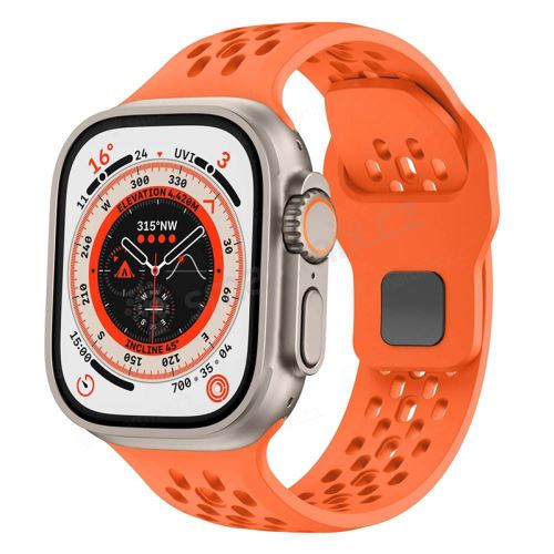 Řemínek pro Apple Watch 42mm / 41mm / 40mm / 38mm - silikonový - pletený - námořnicky modrý