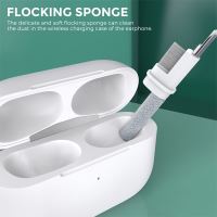 Čisticí pero AHASTYLE pro Apple AirPods 4v1 - gel + houbička + štětec + hrot - bílé (2)