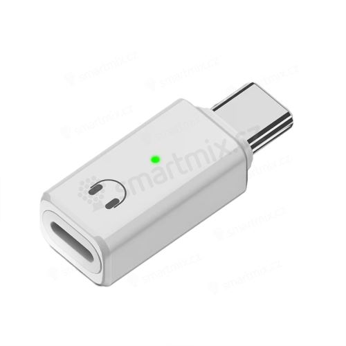 Redukce / adaptér - Lightning samice na USB-C samec - Hi-Fi audio konektor - bílý