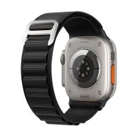 Řemínek pro Apple Watch Ultra 49mm / 46mm / 45mm / 44mm / 42mm - nylonový / kovová spona - černý Řemínek pro Apple Watch Ultra 49mm / 46mm / 45mm / 44mm / 42mm - nylonový / kovová spona - černý