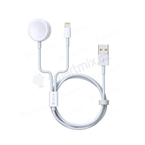 Synchronizační a nabíjecí kabel + nabíječka Apple Watch - bílý - 1m