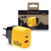 Nabíječka / EU napájecí adaptér TACTICAL Microgrid - USB-A + USB-C - 45W - GaN - žlutá (3)