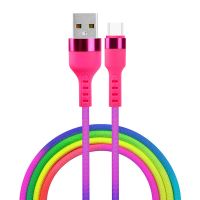 Nabíjecí kabel SETTY Rainbow pro Apple iPhone / iPad - USB-A / USB-C - duhový - 1,2m Nabíjecí kabel SETTY Rainbow pro Apple iPhone / iPad - USB-A / USB-C - duhový - 1,2m