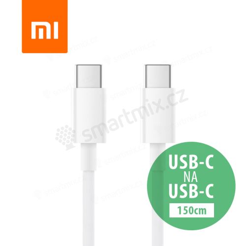 Synchronizační a nabíjecí kabel USB-C / USB-C XIAOMI - 100W - 1,5m - bílý