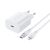 2v1 nabíjecí sada 20W pro Apple zařízení - EU adaptér a kabel USB-C / Lightning - bílá