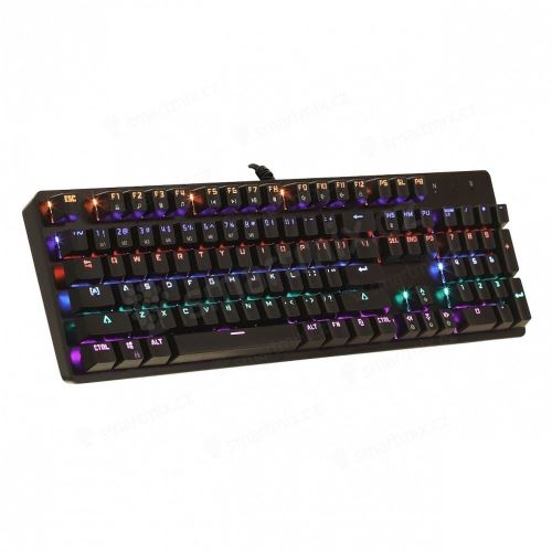 ART drátová mechanická klávesnice USB A QWERTY LED AK-51 černá