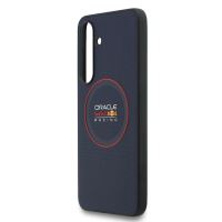 Red Bull PU Leather Red Ring MagSafe Zadní Kryt pro Samsung Galaxy S25 FE Navy (4)