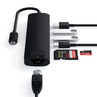 Dokovací stanice / hub SATECHI pro Apple MacBook - USB-C na USB-C + 2x USB-A + HDMI + ethernet - černá