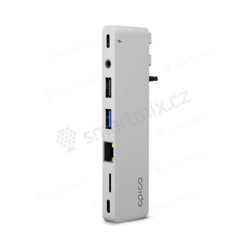 Přepojka EPICO Hub Pro III - 2x USB-C na 2x USB-A + 2x USB-C + ethernet + 3,5mm jack + Micro SD